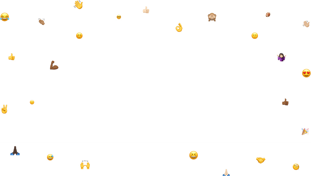 Various emoji logos.